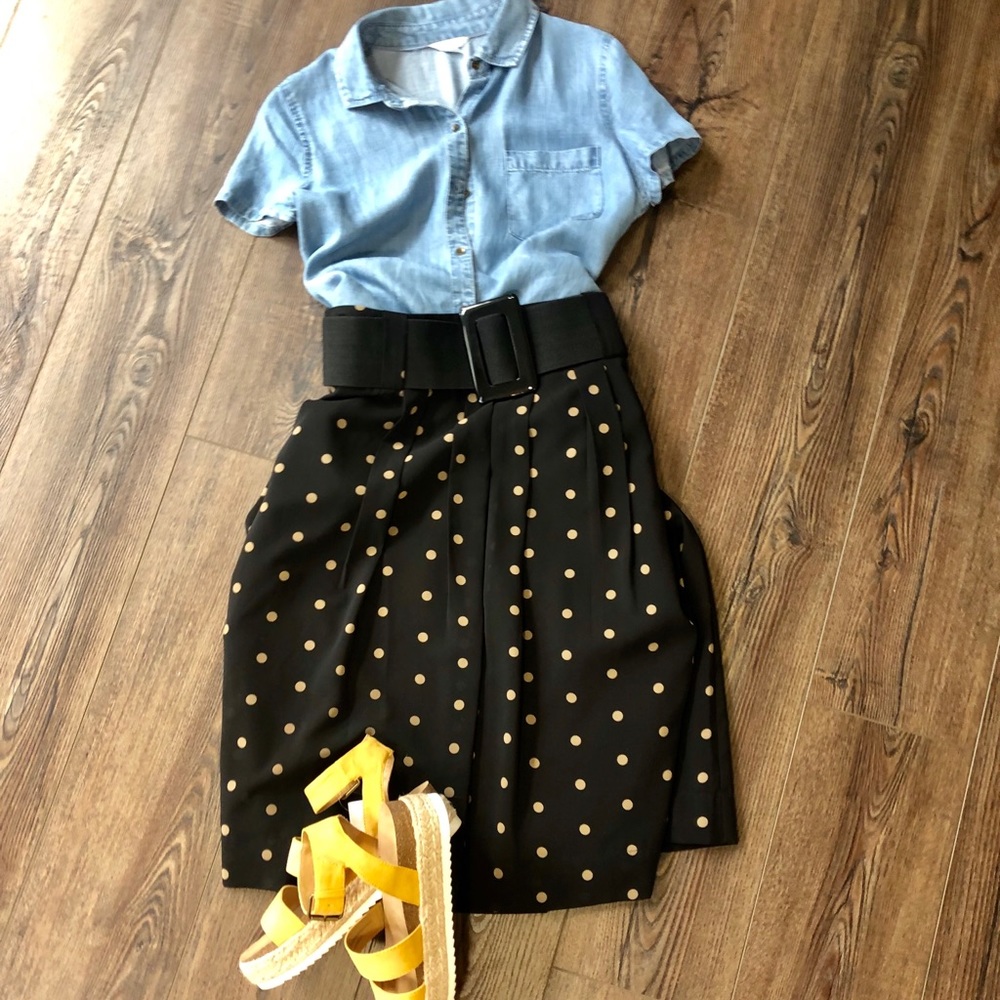 Black Polka dot Worthington skirt woman’s size 14